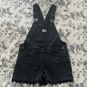 OshKosh B'gosh Black Denim Short Overalls